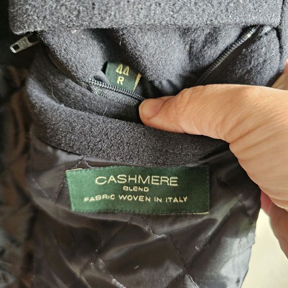 Lauren Ralph Lauren Pea Coat Men’s Size 44R Wool Blend, Classic Black, Business - Picture 4 of 7